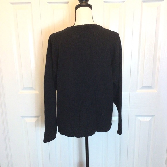 Victoria Jones Snowman Christmas Beaded Long Sleeve Cardigan Sweater Medium - Picture 4 of 6